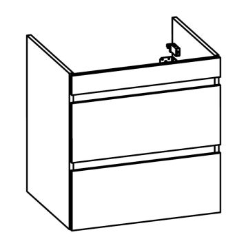 Pelipal PCON Waschtischunterschrank 55 cm Skizze