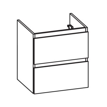 Pelipal PCON Waschtischunterschrank 50 cm Skizze