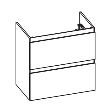 Pelipal PCON Waschtischunterschrank 55 cm Skizze