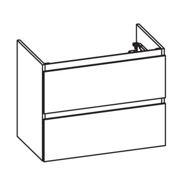 Pelipal PCON Waschtischunterschrank 75 cm Skizze