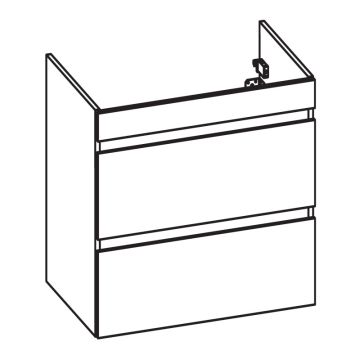 Pelipal PCON Waschtischunterschrank 56,5 cm Skizze