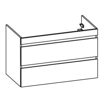 Pelipal PCON Waschtischunterschrank 118 cm Skizze