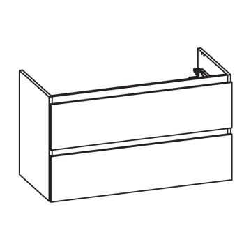 Pelipal PCON Waschtischunterschrank 115 cm Skizze