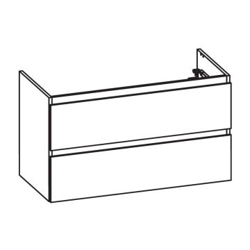 Pelipal PCON Waschtischunterschrank 115 cm Skizze