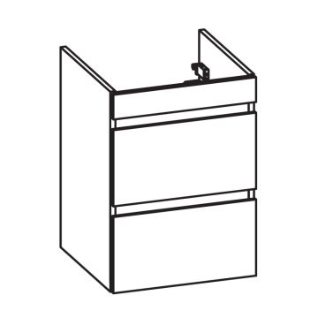 Pelipal PCON Waschtischunterschrank 45 cm Skizze
