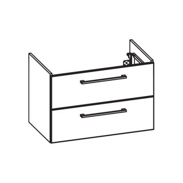 Pelipal PCON Waschtischunterschrank 55 cm Skizze