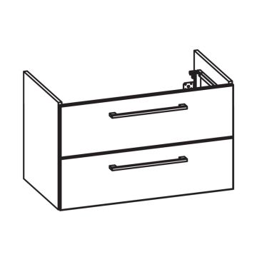Pelipal PCON Waschtischunterschrank 80 cm Skizze