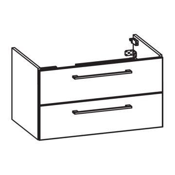 Pelipal PCON Waschtischunterschrank 95 cm Skizze