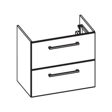 Pelipal PCON Waschtischunterschrank 55 cm Skizze