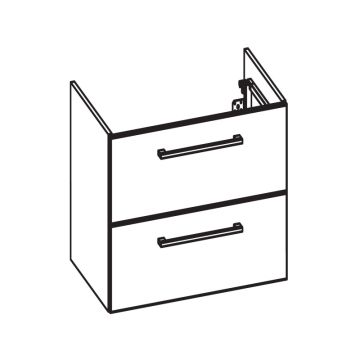 Pelipal PCON Waschtischunterschrank 45 cm Skizze