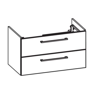 Pelipal PCON Waschtischunterschrank 85 cm Skizze