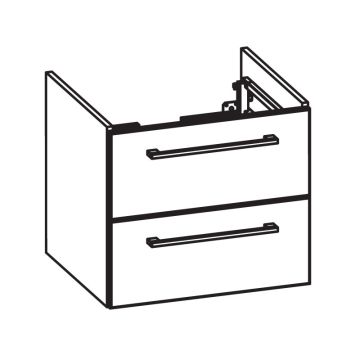 Pelipal PCON Waschtischunterschrank 55 cm Skizze