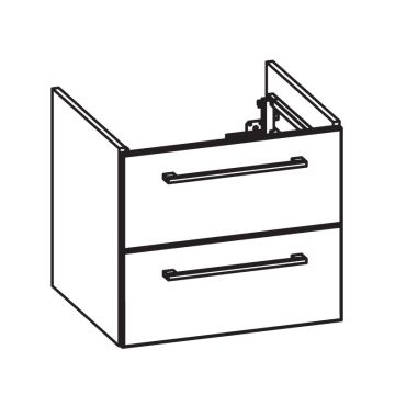 Pelipal PCON Waschtischunterschrank 55 cm Skizze