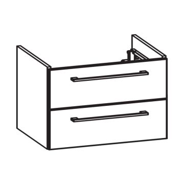 Pelipal PCON Waschtischunterschrank 70 cm Skizze