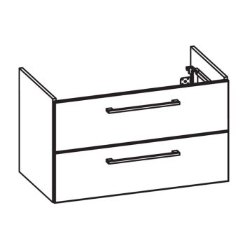 Pelipal PCON Waschtischunterschrank 85 cm Skizze