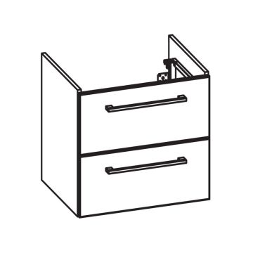 Pelipal PCON Waschtischunterschrank 53 cm Skizze