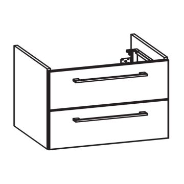 Pelipal PCON Waschtischunterschrank 75 cm Skizze