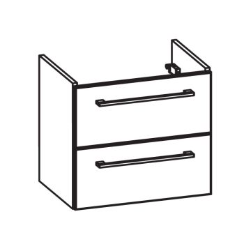 Pelipal PCON Waschtischunterschrank 54 cm Skizze