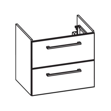 Pelipal PCON Waschtischunterschrank 55 cm Skizze