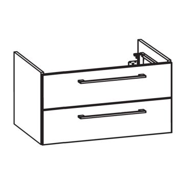 Pelipal PCON Waschtischunterschrank 100 cm Skizze