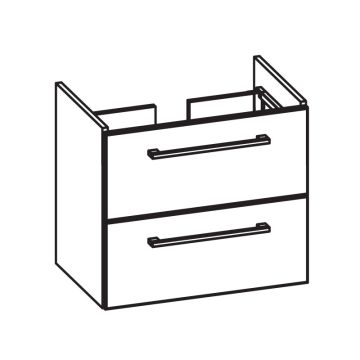Pelipal PCON Waschtischunterschrank 50 cm Skizze