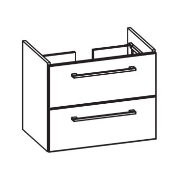 Pelipal PCON Waschtischunterschrank 55 cm Skizze