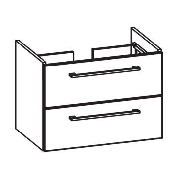 Pelipal PCON Waschtischunterschrank 70 cm Skizze