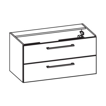 Pelipal PCON Waschtischunterschrank 115 cm Skizze