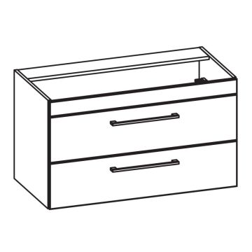 Pelipal PCON Waschtischunterschrank 118 cm Skizze