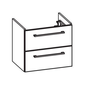 Pelipal PCON Waschtischunterschrank 55 cm Skizze