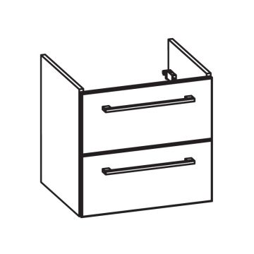 Pelipal PCON Waschtischunterschrank 51 cm Skizze