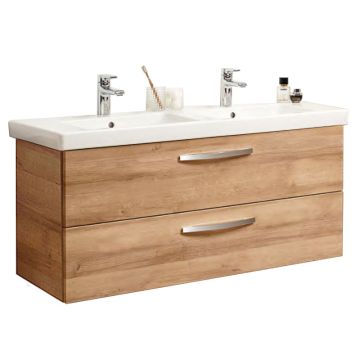 Pelipal PCON Doppelwaschtisch mit Unterschrank Set 130 cm