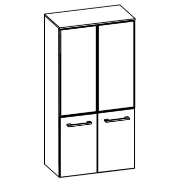 Pelipal Serie 6005 Hochschrank - 60 cm Skizze