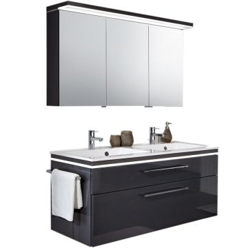 Puris Cool Line Badmöbel Set 120 cm mit Doppelwaschtisch 1