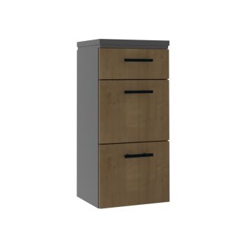 Puris Cool Line Highboard 40 cm, mit 2 Auszügen und 1 Schubkasten