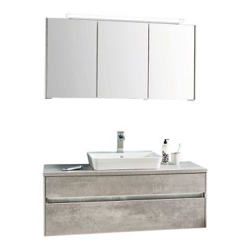 Puris Unique Badmöbel Set 3 - 120 cm mit Spiegelschrank