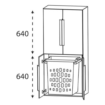 Puris Modern Life Mittelschrank - 60 cm Skizze
