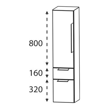 Puris Modern Life Mittelschrank - 40 cm Skizze