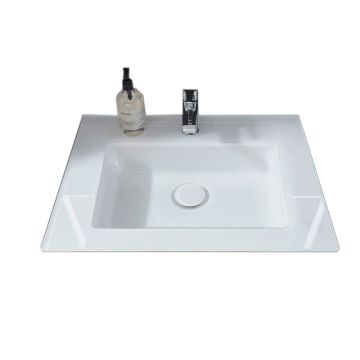 Puris Rounds Möbelwaschtisch - 63,2 cm Glas weiß