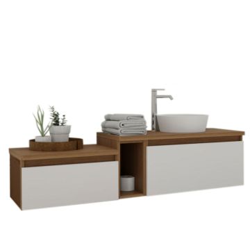 Puris Vialli Waschtisch mit Unterschrank Set 8-1 - 161,2 cm