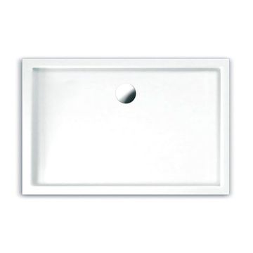 Repabad Verona Rechteck Duschwanne 110x80 - Mineralwerkstoff, Arctic-White