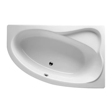Riho Raumspar-Badewanne Aryl Links - Acryl - 170 x 110 cm, 200 Liter, Weiß