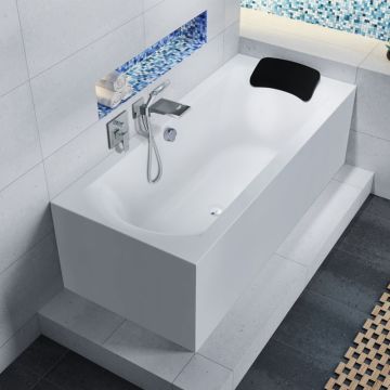 Riho Rechteck-Badewanne Linares - Acryl - 160 x 70 cm, Ambiente