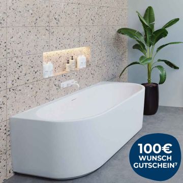Riho Freistehende Badewanne Desire Back2Wall - Acryl - 180 x 84 cm, Ambiente