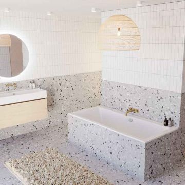 Riho Badewannen Rechteck-Badewanne Lusso Wall - Acryl - 180 x 80 cm, 215 Liter,