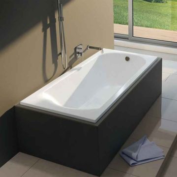 Riho Rechteck-Badewanne Miami - Acryl - 160 x 70 cm, Weiß Ambiente