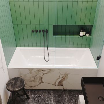 Riho Badewannen Rechteck-Badewanne Rethink Cubic - Acryl - 200 x 90 cm Ambiente