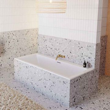 Riho Badewannen Rechteck-Badewanne Rethink Cubic Wall - Acryl - 180 x 80 cm, 215