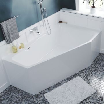 Riho Badewannen Raumspar-Badewanne Rethink Space Links - Acryl - 160 x75 cm, 189