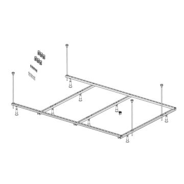 Riho Zubehör Badewannenfüße Fußset 16 für Badewanne Savona BB79 Skizze